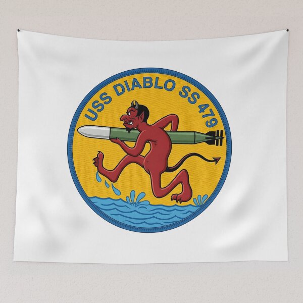 Item preview, US Navy USS Diablo (SS-479) Submarine Insignia Patch designed and sold by CharlieDesings.