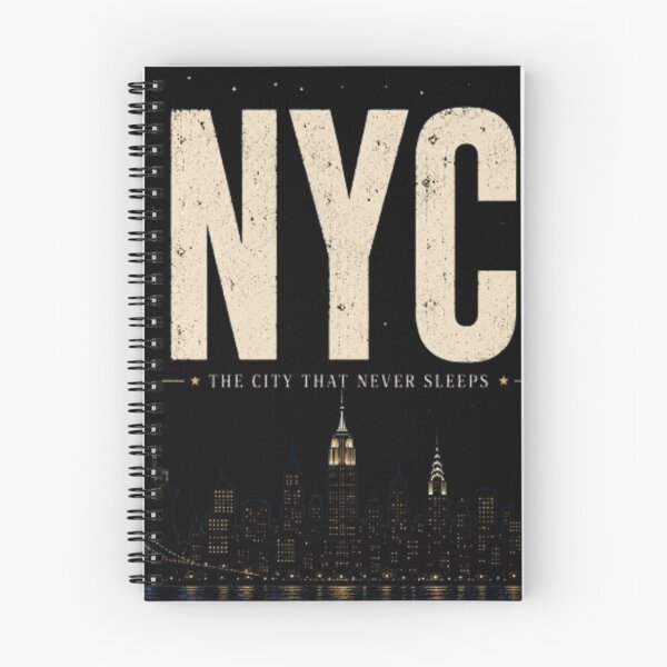 Item preview, NYC After Dark Skyline | New York City Vintage Night Skyline | City That Never Sleeps Sticker & T-Shirt designed and sold by TulipsArtDesigns .