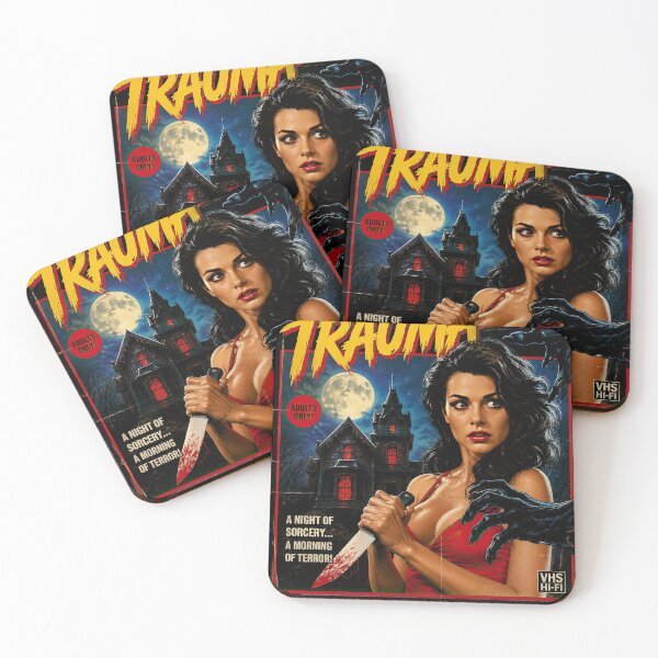 Item preview, Trauma – Retro 80s Witchy Horror VHS Poster designed and sold by obstinator.