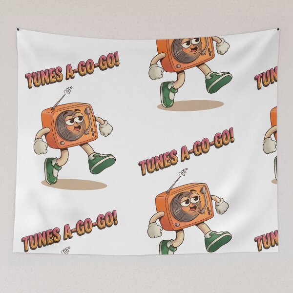 Item preview, Retro Record Player Hosehose Character - Tunes A-Go-Go Vintage Cartoon designed and sold by infinitearte.