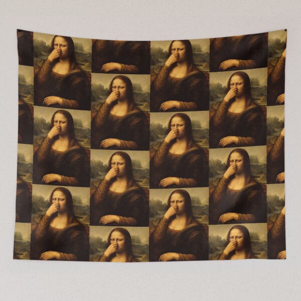 Item preview, Mona Lisa Smells Something Awful - Funny Renaissance Parody designed and sold by SHHCreations.