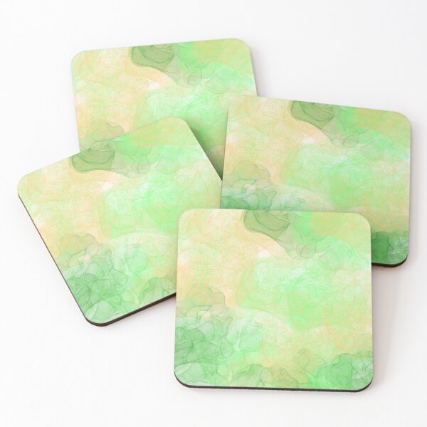 Item preview, Green and Peach Alcohol Ink Abstract designed and sold by SweetLilith.