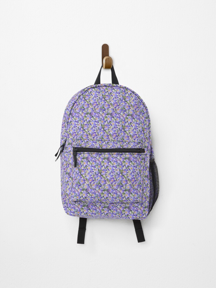 Thumbnail 1 of 3, Backpack, Crazy Crocus designed and sold by SlowPathsDesign.