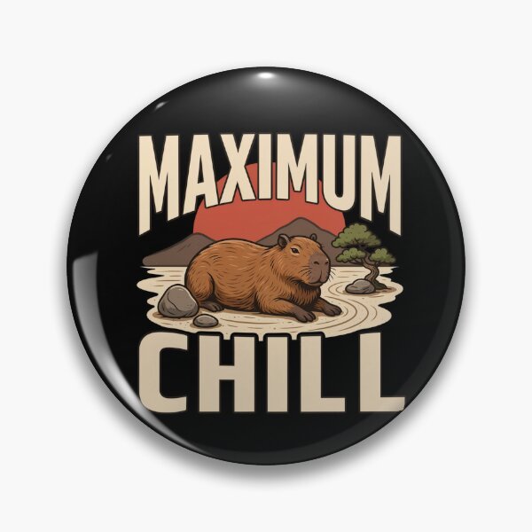 Item preview, Maximum Chill Capybara – Vintage Stoic Zen Design designed and sold by No Excuses Supply.
