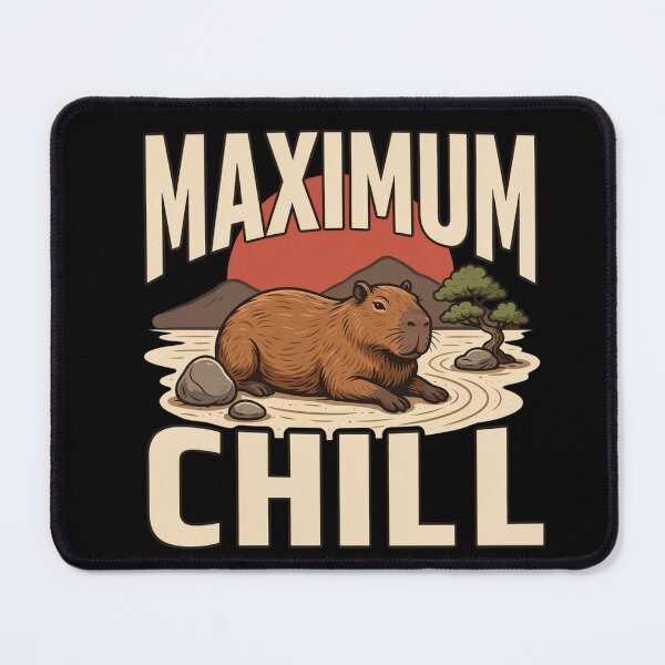 Item preview, Maximum Chill Capybara – Vintage Stoic Zen Design designed and sold by No Excuses Supply.