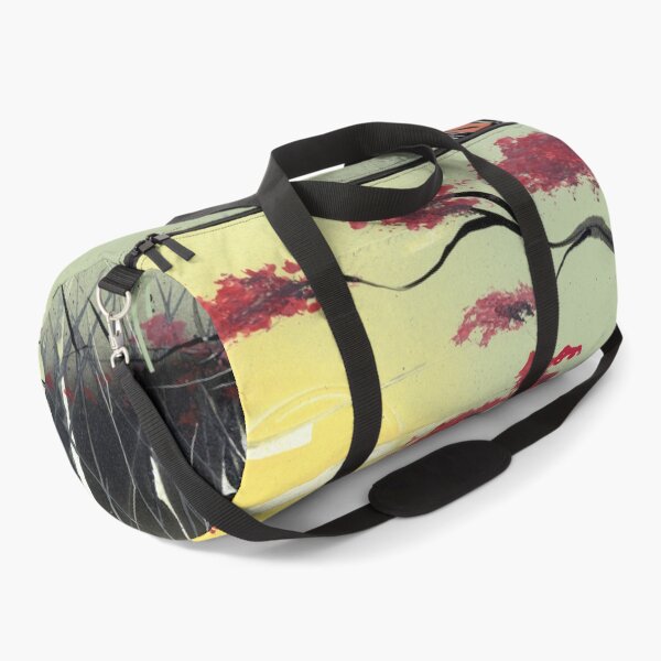 Item preview, Knotted Tree Red Leaves Toxic Green Sky Spray Paint Art designed and sold by Jason Girard.