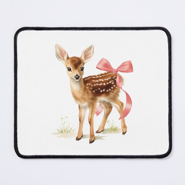 Item preview, Cute Baby Deer with Pink Bow designed and sold by sunnivamla.