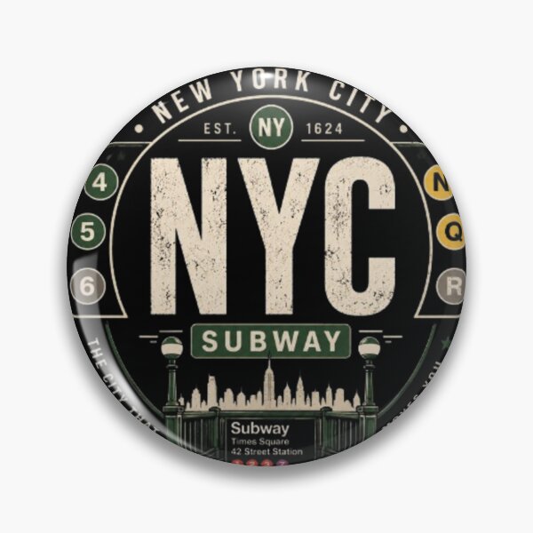 Item preview, NYC Subway Heritage | Vintage New York Transit Badge | Retro Subway Sticker & T-Shirt designed and sold by TulipsArtDesigns .