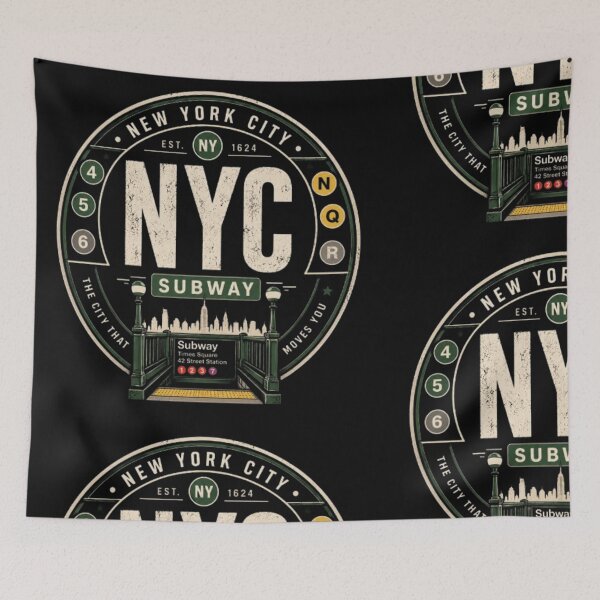 Item preview, NYC Subway Heritage | Vintage New York Transit Badge | Retro Subway Sticker & T-Shirt designed and sold by TulipsArtDesigns .