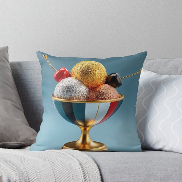 Item preview, Golden Ice Cream Sundae with Gold Silver and Bronze Scoops designed and sold by WordPlayStudio.
