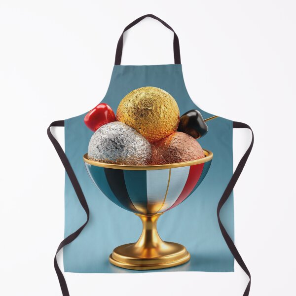 Item preview, Golden Ice Cream Sundae with Gold Silver and Bronze Scoops designed and sold by WordPlayStudio.
