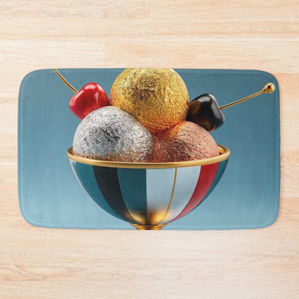 Item preview, Golden Ice Cream Sundae with Gold Silver and Bronze Scoops designed and sold by WordPlayStudio.