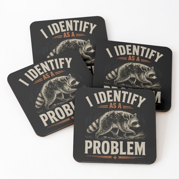Item preview, Cute Best I Identify As A Problem Jimothy Viral Raccoon Meme  designed and sold by BornBorn.