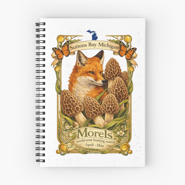 Item preview, Suttons Bay Morels | Michigan Mushroom Art designed and sold by FreshWaterWares.