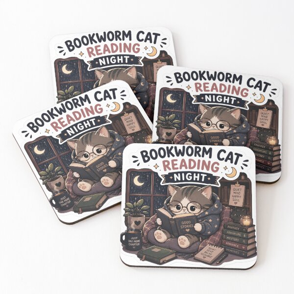 Item preview, Midnight Bookworm Kitty Escape Sticker  designed and sold by Designertanya.