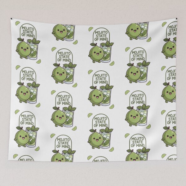 Item preview, Mojito State Of Mind Cute Kawaii Lime Cocktail Lover Design designed and sold by katiecorners.