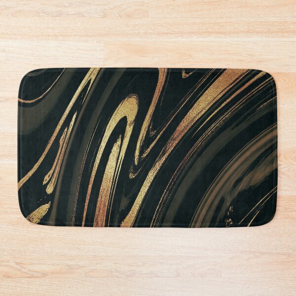 Item preview, Marbled Golden And Black Swirls Ombre Design designed and sold by DEC02.