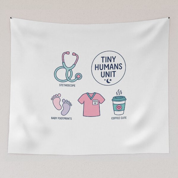 Item preview, Tiny Humans Unit Cute Pediatric Nurse Sticker Pack designed and sold by Nurse Craft Studio.