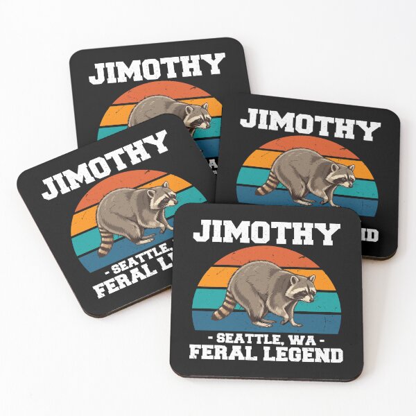 Item preview, Jimothy The Feral Legend Seattle WA Raccoon Retro Sunset designed and sold by IsDesignHub.