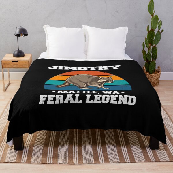 Item preview, Jimothy The Feral Legend Seattle WA Raccoon Retro Sunset designed and sold by IsDesignHub.