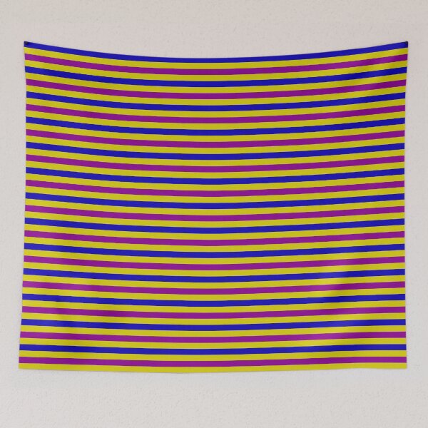 Aperçu de l'œuvre Motif à rayures bleues et violettes jaunes créée et vendue par PatternTitan.