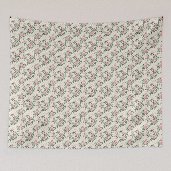 Item preview, Vintage Pink Diamond Floral Pattern  designed and sold by LouieVanille.