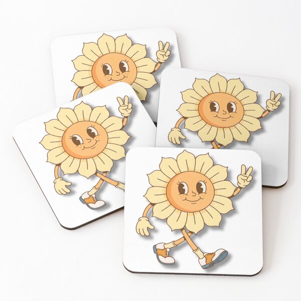 Item preview, Sunflower Retro 60s Daisy Mascot Vintage Cartoon designed and sold by infinitearte.