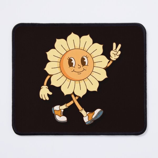 Item preview, Sunflower Retro 60s Daisy Mascot Vintage Cartoon designed and sold by infinitearte.