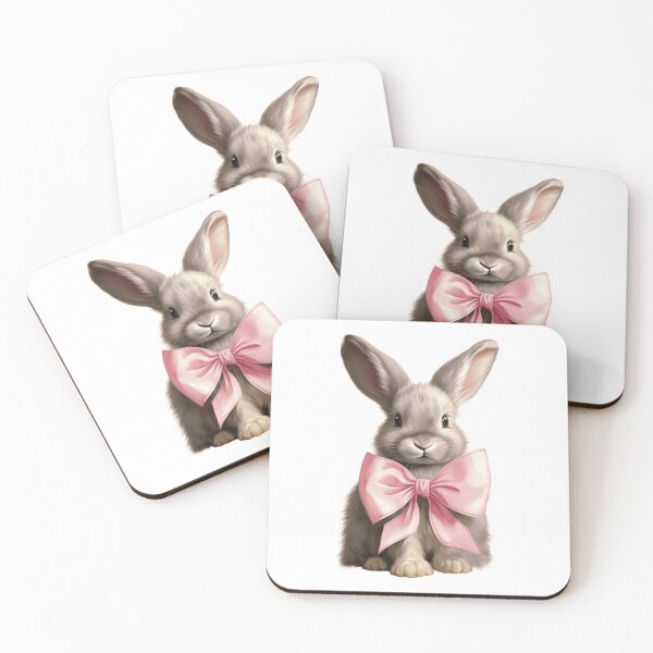 Item preview, Cute Bunny Rabbit with Pink Bow designed and sold by sunnivamla.