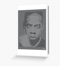 Jay-Z Lyric Portrait Greeting Card