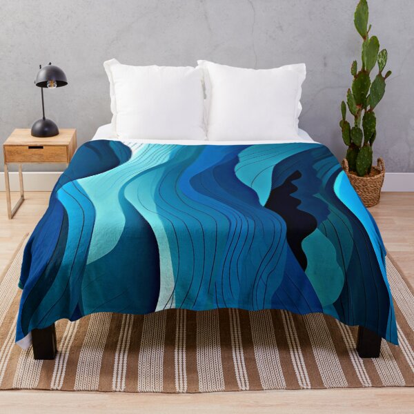 Item preview, Inside A Waterfall Blue And Aqua Abstract Designs  designed and sold by DEC02.