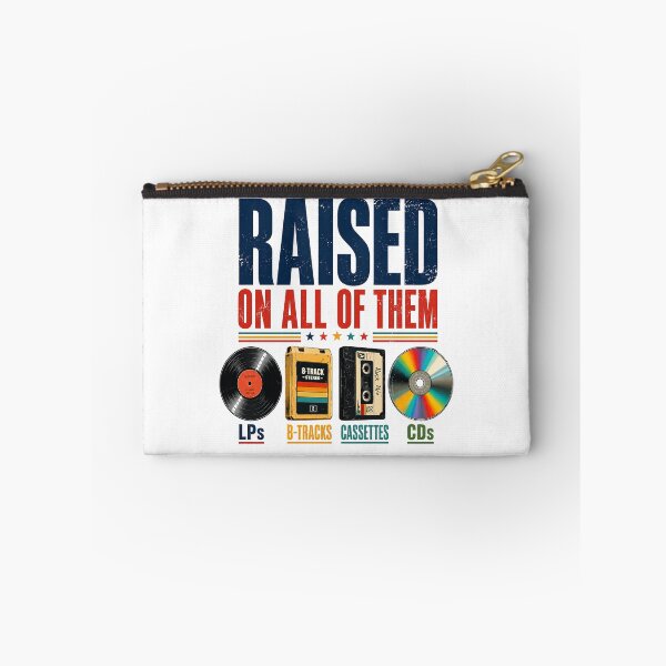 Item preview, Raised On All Of Them Retro Music Formats Vintage Vinyl Cassette CD Music Lover Nostalgia Design designed and sold by Maniutek.