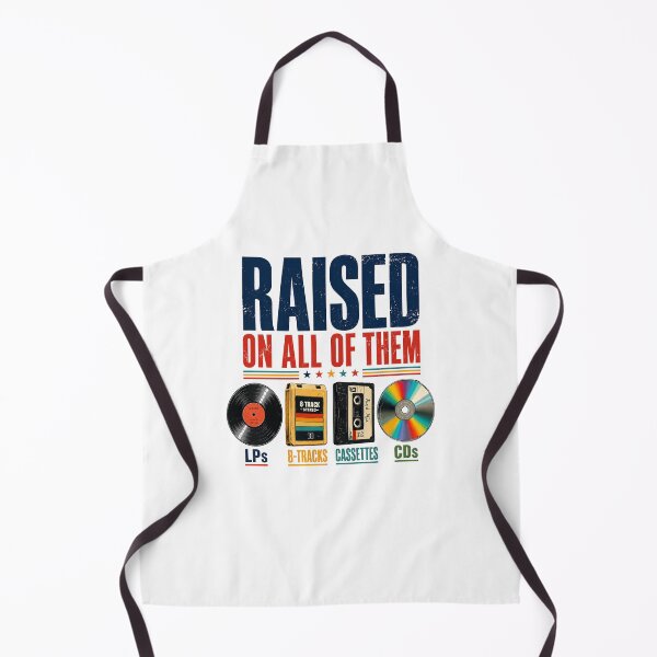 Item preview, Raised On All Of Them Retro Music Formats Vintage Vinyl Cassette CD Music Lover Nostalgia Design designed and sold by Maniutek.