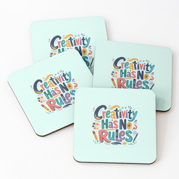 Item preview, Creativity Has No Rules Colorful Artist Quote designed and sold by My Dream Nook.
