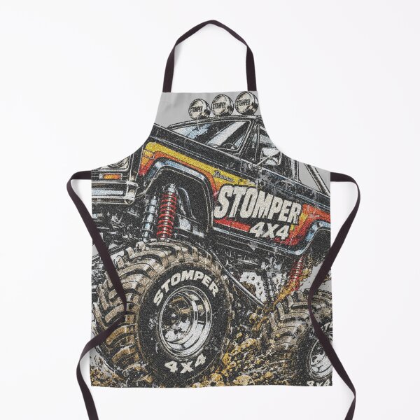 Item preview, Stomper 4X4 Monster Truck T-Shirt Custom Retro Stripes, Racing Graphic. designed and sold by BlueLineLAX.
