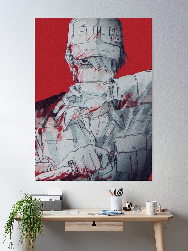 White Blood Cell, Hataraku Saibou (Cells at Work) Art Board Print for  Sale by Jake Hunter