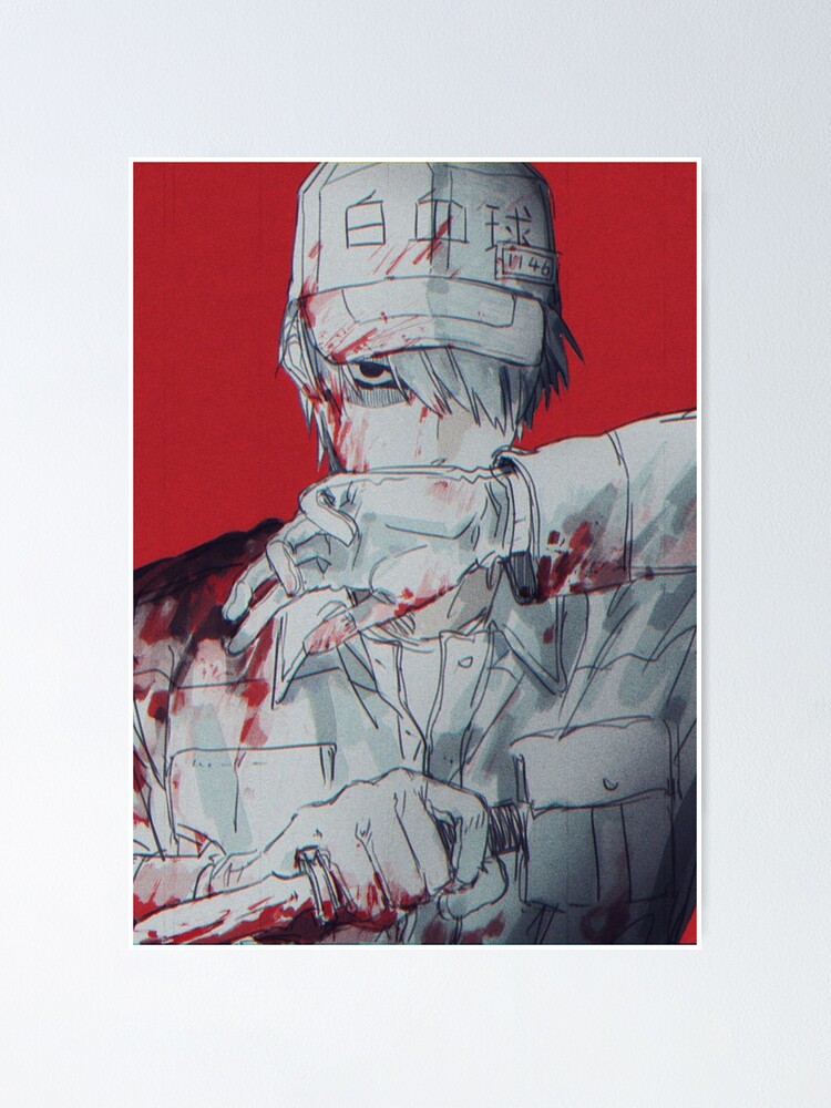 White Blood Cell  Hataraku Saibou (Cells at Work) Poster for