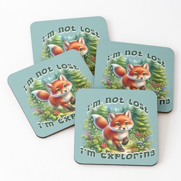 Item preview, I'm Not Lost I'm Exploring Cute Fox Forest Adventure Nature Lover Design designed and sold by Sachie's Studio.