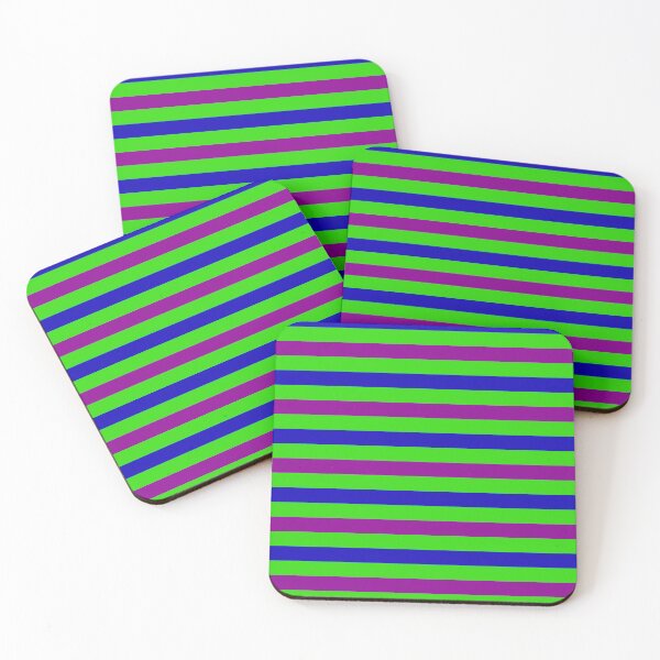 Item preview, Blue And Purple Stripes Design Green  designed and sold by PatternTitan.