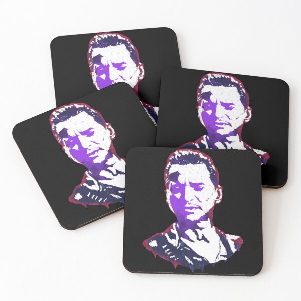 Aperçu de l'œuvre Dave Gahan, style rétro synthpop, darkwave, portrait en demi-teintes créée et vendue par surmind.