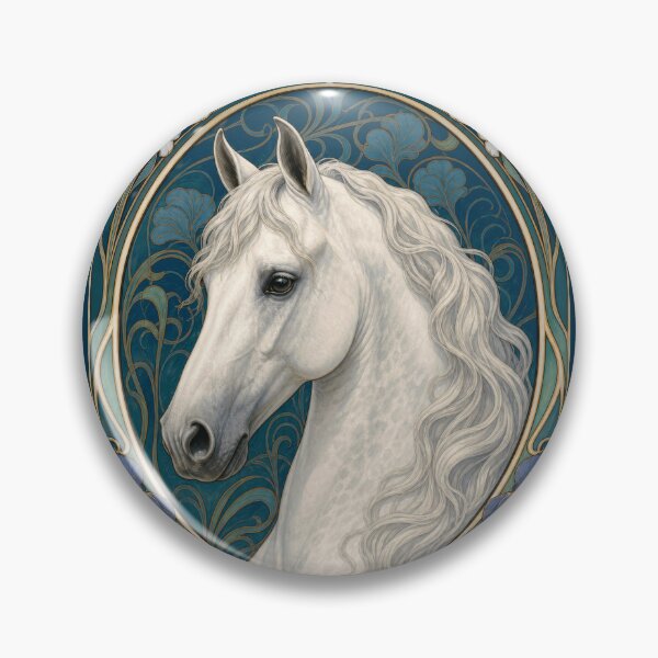 Item preview, Majestic Andalusian Spanish White Horse designed and sold by AntiqueImages.