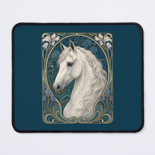 Item preview, Majestic Andalusian Spanish White Horse designed and sold by AntiqueImages.