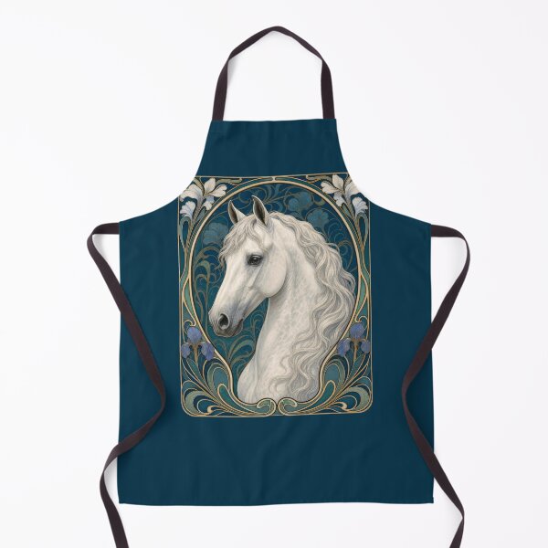 Item preview, Majestic Andalusian Spanish White Horse designed and sold by AntiqueImages.