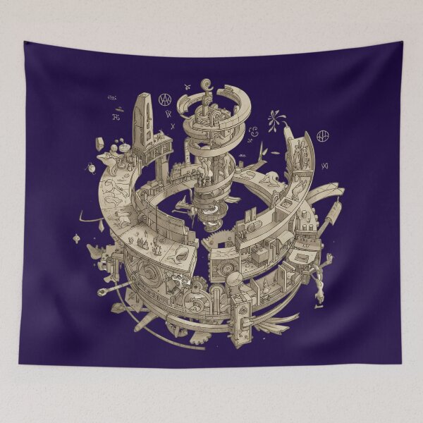 Item preview, Renaissance Mechanical Machinery Isometric Blueprint Illustration designed and sold by Exquisite Design Studio „Paculówka”.