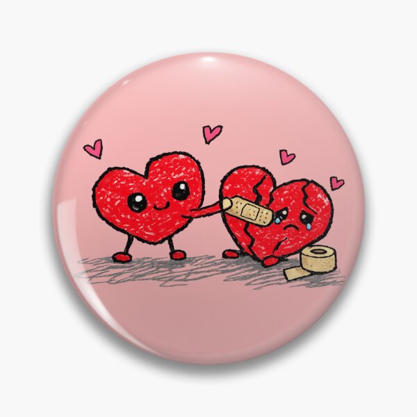 Item preview, Cute Healing Hearts Sticker | Kawaii Heart Bandage Design | Friendship & Love Cartoon Illustration designed and sold by designbyuzi.