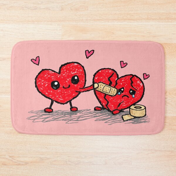 Item preview, Cute Healing Hearts Sticker | Kawaii Heart Bandage Design | Friendship & Love Cartoon Illustration designed and sold by designbyuzi.