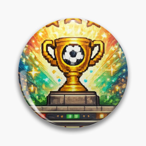 Item preview, Victory Unlocked Pixel Soccer Achievement Design designed and sold by NovaMoodCo.