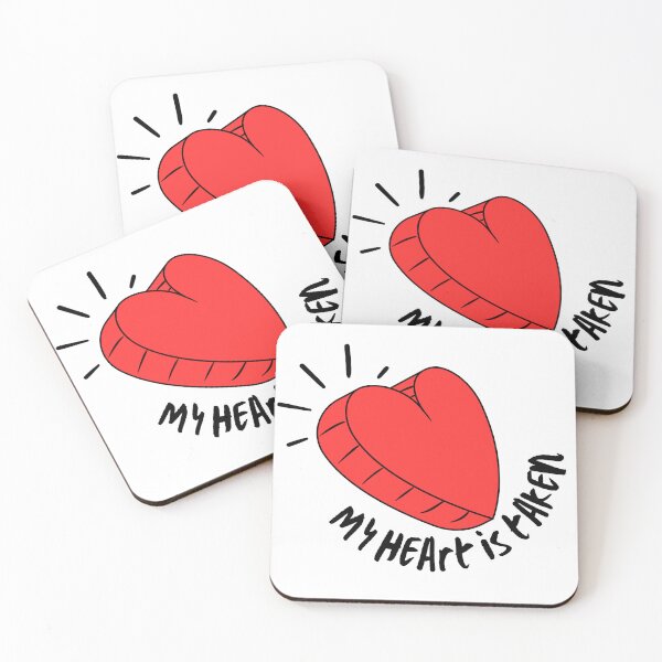 Item preview, My Heart Is Taken – Cute Red Heart Love Illustration designed and sold by infinitearte.