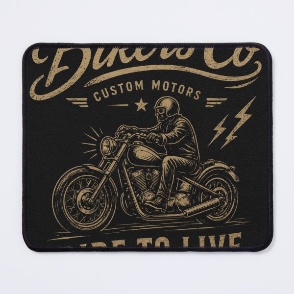 Item preview, Vintage Biker Motorcycle – Ride to Live Retro Custom Motor Design designed and sold by New Releases Hub.