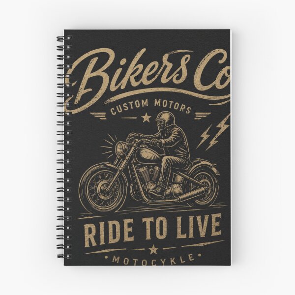 Item preview, Vintage Biker Motorcycle – Ride to Live Retro Custom Motor Design designed and sold by New Releases Hub.